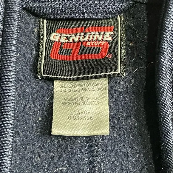 Michigan Wolverines Full Zip Jacket Size Large Blue Genuine Stuff - Picture 4 of 4